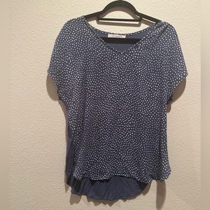 Ann Taylor LOFT Short sleeve top Blouse Blue M